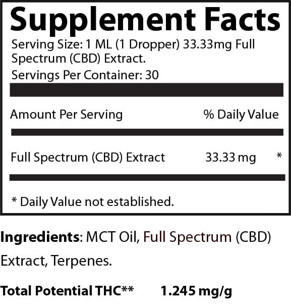 CBD Full Spectrum - 1,000 mg